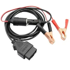 10ft OBD II Vehicle ECU Emergency Power Supply Cable Memory Saver with Alligator