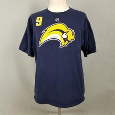 Buffalo Sabres Shirt Mens Large Navy Blue NHL Hockey Derek Roy 9 Reebok T-Shirt