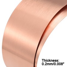 Barra Plana De Cobre Puro T2 – 12 Mm Grosor X 200 Mm Largo, Ancho De 30 A 120 Mm, Ideal Para Proyectos DIY Y Eléctricos