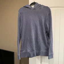 Outerknown Sur Snap Hoodie Men's Size Medium Blue French Terry Pullover Surf
