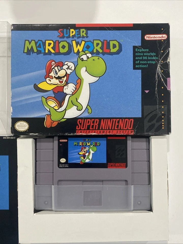 Super Mario World - Super Nintendo SNES CIB Complete w/Box & Manual - Image 2 of 4