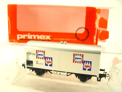 Langnese Iglo Kühlwagen   -  Primex HO Wagen  4557  - #384   #E gebr