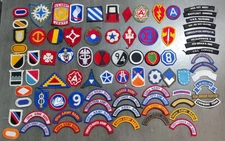 Genuine US Military Colored Patches, Flash's & Tabs Lot - WW2, Korea, Vietnam+