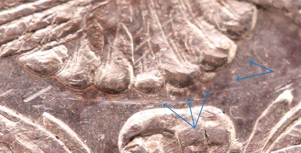 1878 7/8TF $1 PCGS XF 45 CAC Reverse of 78 VAM 34 7/4 TF Over Stamp - Image 3 of 4