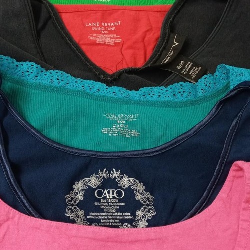 18/20 CATO dress barn GEORGE LANE BRYANT venezia cami pink blue tank tops 10 Lot - Imagen 4 de 11