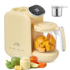 Baby Food Maker Steamer Blender Stainless Steel Basket Puree Chefhandy Bottle