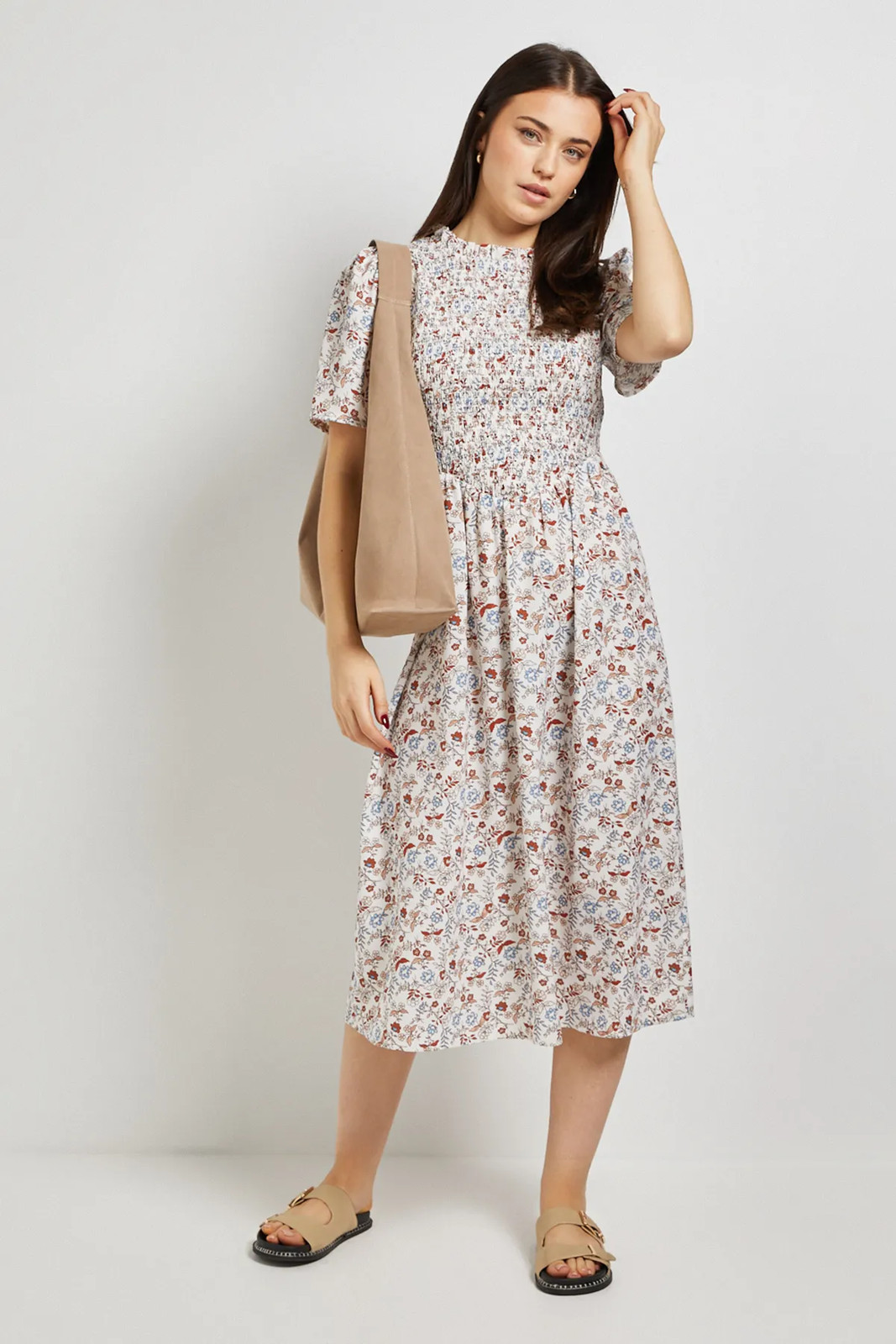 Dorothy Perkins Floral Midi Dress Womens Occasion Dresses