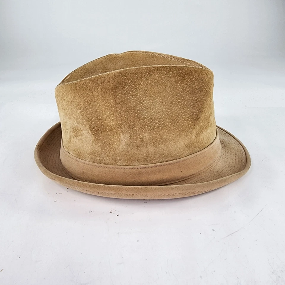VTG Dobbs Genuine Suede Leather Hat Size 7 1/8 Fifth 5th Avenue New York Fedora - Image 3 of 4