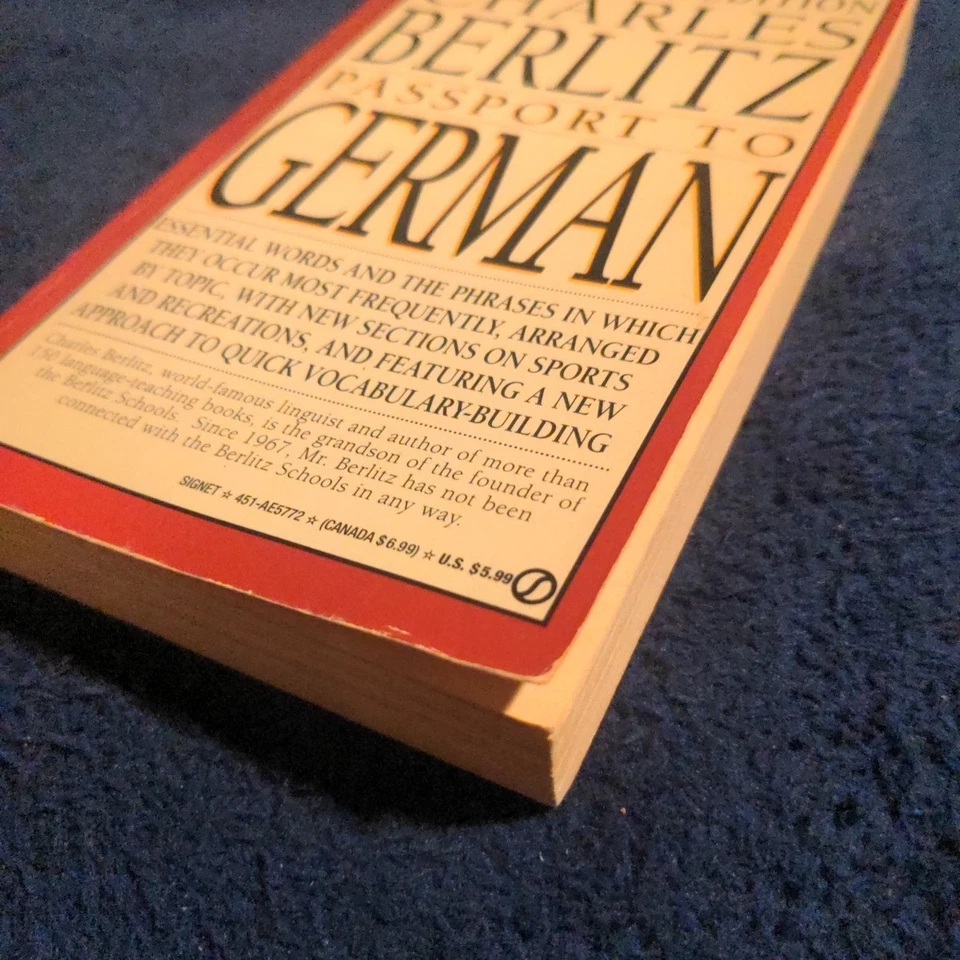 Passport To German VTG Paperback Book, Charles Berlitz Signet Books 1986 Revised - Image 3 of 4