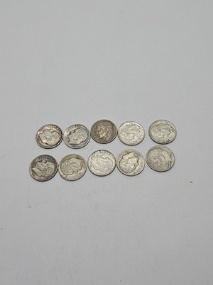 Lot of 10 Roosevelt Dimes 1946-1964 90% Silver CHOOSE HOW MANY LOTS OF 10 COINS!