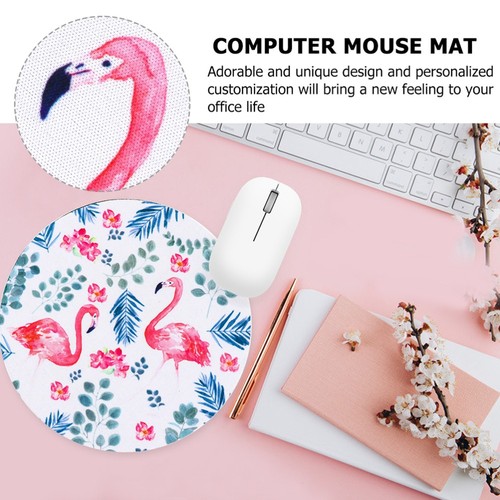 3 Pcs Non-slip Mouse Pad Girl Student Flamingo Round Mousepad Pads - 第 2/10 張圖片