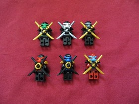 LEGO Ninjago Minifigures Lot. DEEPSTONE ARMOR ,Jay,Kai,Cole,Zane,Lloyd,Nya