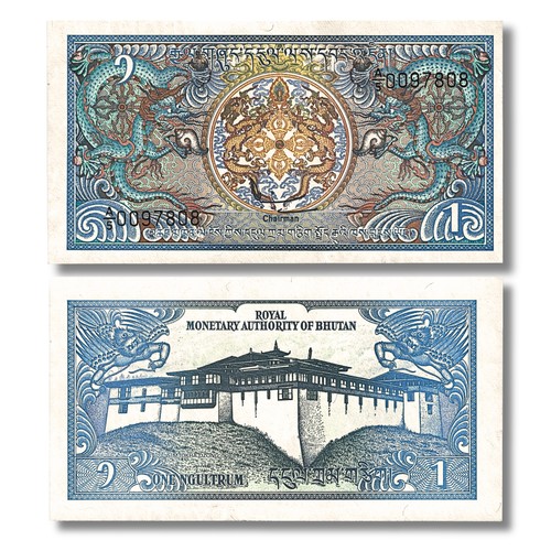 Bhutan 1 Ngultrum Banknote, P-12, Uncirculated X 1 PC