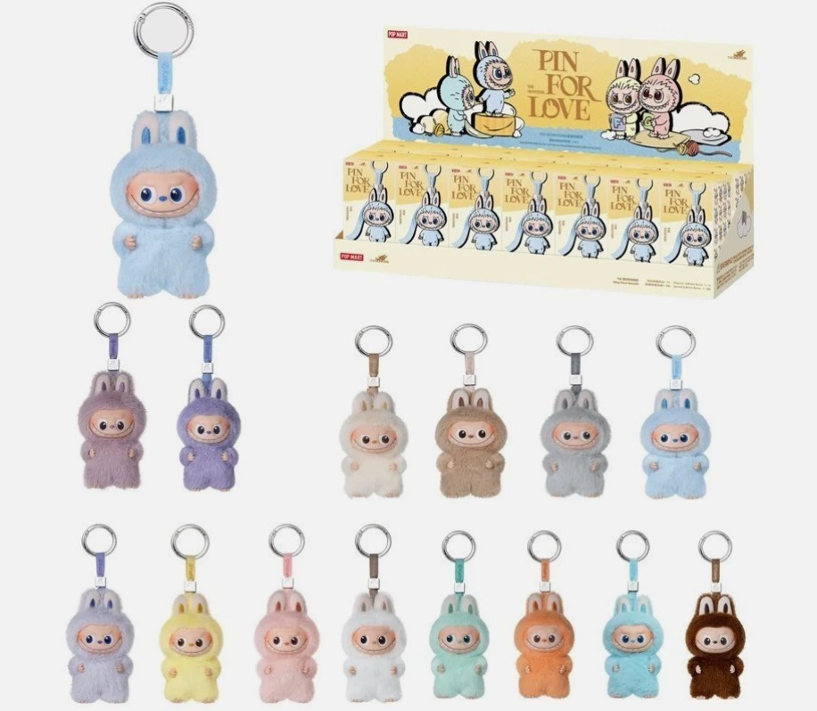 キーホルダー・アクリルキーホルダー POPMART LABUBU PIN FOR LOVE R Popmart 100% Authentic V4 Pin for Love Labubu Pendant - Select