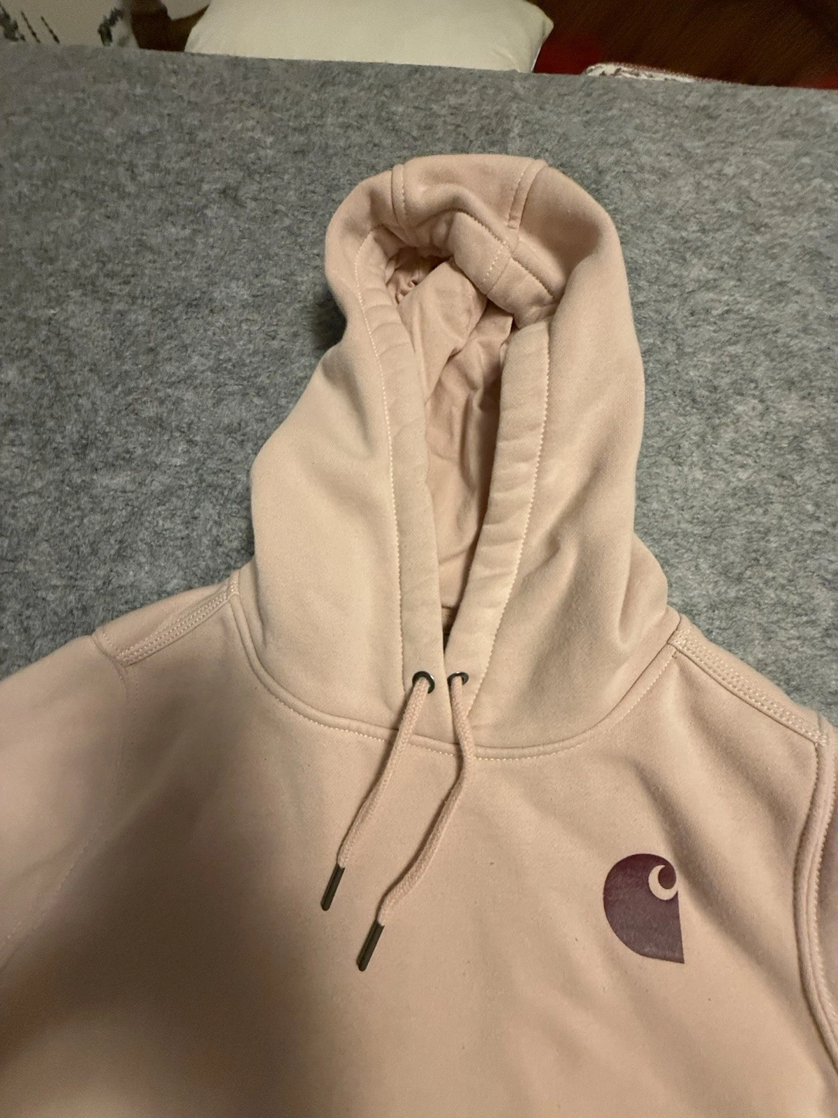 VETEMENTS CARHARTT Felpa con Cappuccio Misto Cotone Rosa Pallido Donna Media
