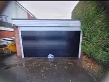 DOUBLE 77mm Roller door in Steel Blue FULLY FITTED