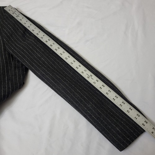 Blazer sportivo Banana Republic uomo taglia 44R grigio scuro gessato misto lana - Foto 4 di 12