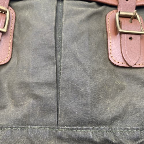 Barbour B700 Thornproof Highland Waxed Cotton Bag w/ Fishing Liner England - Imagen 6 de 21