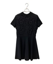 VALENTINO Studded and Lace Knit Dress/ Black/ Size XL