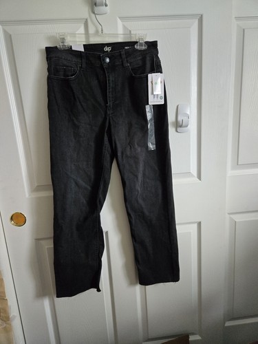 Neu Damen schwarz Jeggings Denim Hose Skinny Größe 10 neu mit Etikett hoher Bund gerade DIP - Bild 2 von 17