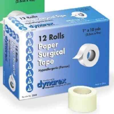 SM Dynarex Paper Surgical Tape 2''X10yd 6 counts (3 Pack)