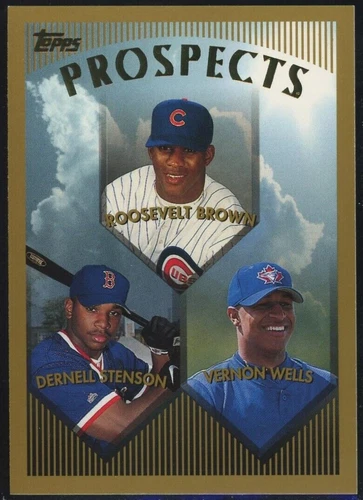 1999 Topps Vernon Wells Rookie Top Prospects Roosevelt Brown Dernell Stenson RC
