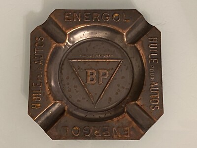 Automobilia Automobil Aschenbecher Metall Werbung Öl Energol BP