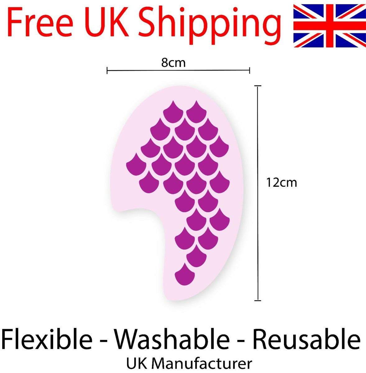 Mermaid Scales Face Painting Crafting Card Making Stencil 12cm x 8cm Reusable | eBay tap-face-painting-stencil-monster-scales-001-facepaint-com-facepaint-com