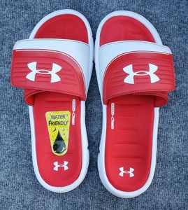 under armour slides red