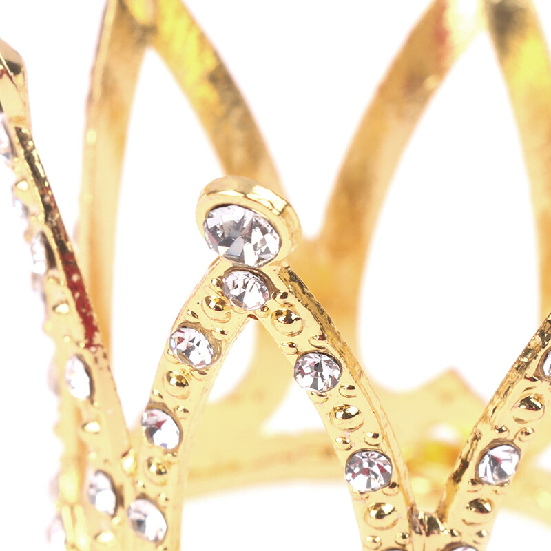5pcs Small Rhinestone Tiara Crown Gold Silver Mini Crown Cake Topper ...