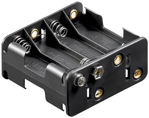 Goobay 8x AA (Mignon/FR6/HR6/LR6) battery holder black Push on (11468)