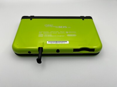 New Nintendo 3DS XL LL Lime Green Black Console in Box