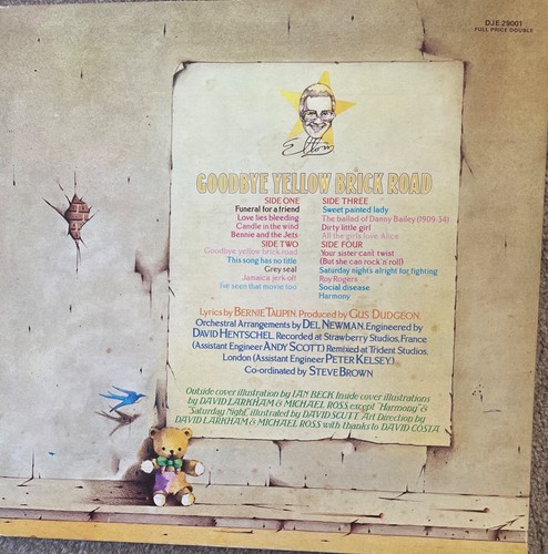 Goodbye Yellow Brick Road - Elton John Limited Edition 12" Yellow Vinyl 2LP 1973 - Picture 6 of 10