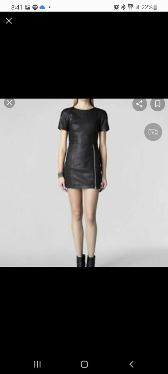 NEW "ALLSAINTS" BLACK LEATHER "FELIZ" DRESS Sz 4 | eBay NEW "ALLSAINTS" BLACK LEATHER "FELIZ" DRESS Sz 4 | eBay
