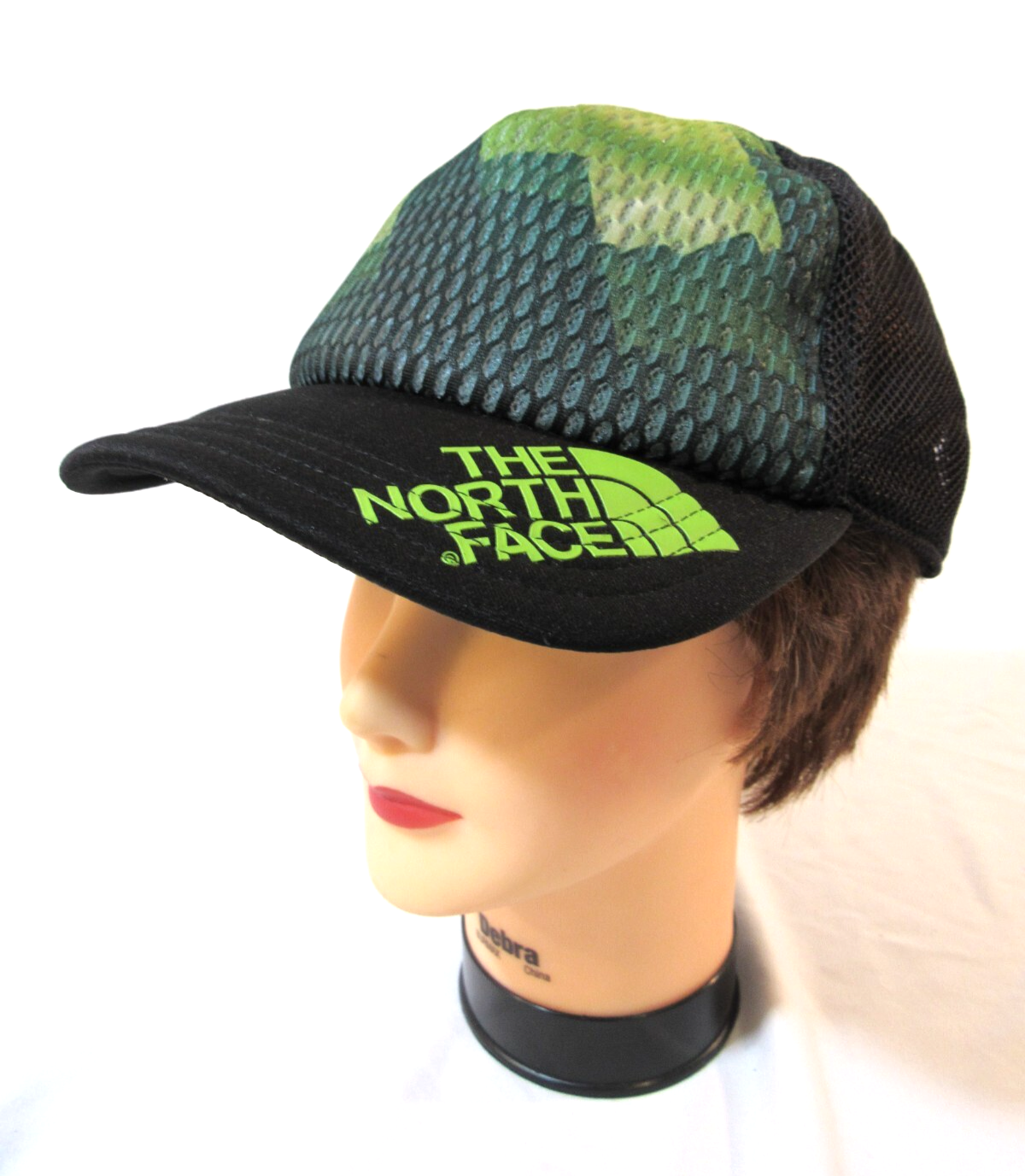 The North Face Green & Black Adjustable Snapback Trucker Hat with Soft Bill
