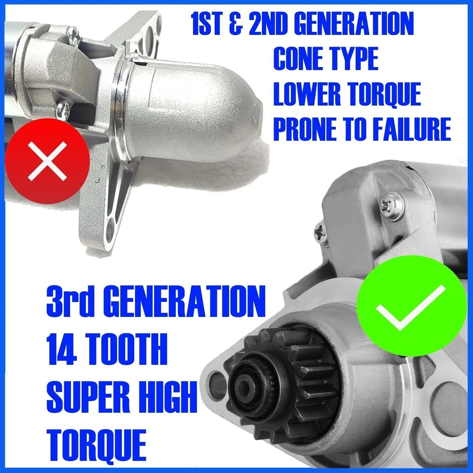 MAZDA RX8 STARTER MOTOR UPRATED 2.2kW HIGH TORQUE 14-TOOTH N3R3 fits all MANUAL - Image 2 of 4