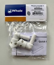 2 x WHALE 12mm Equal Stem Elbow SpeedFit Water Pipe Fitting Connector Caravan