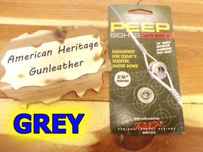 #21539 RADICAL Aluminum Peep Sights Super Deuce 38' Angle 3/16'' Aperture - GREY
