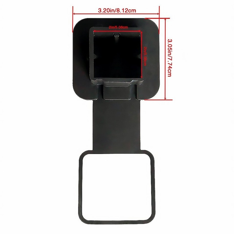 CZC AUTO 2 Inch Trailer Hitch Cover Plug Cap Insert 2 Pack Receiver Tube Cover 2 Inch Black Receiver Hitch Cover For Toyota Mercedes Mopar Audi F150