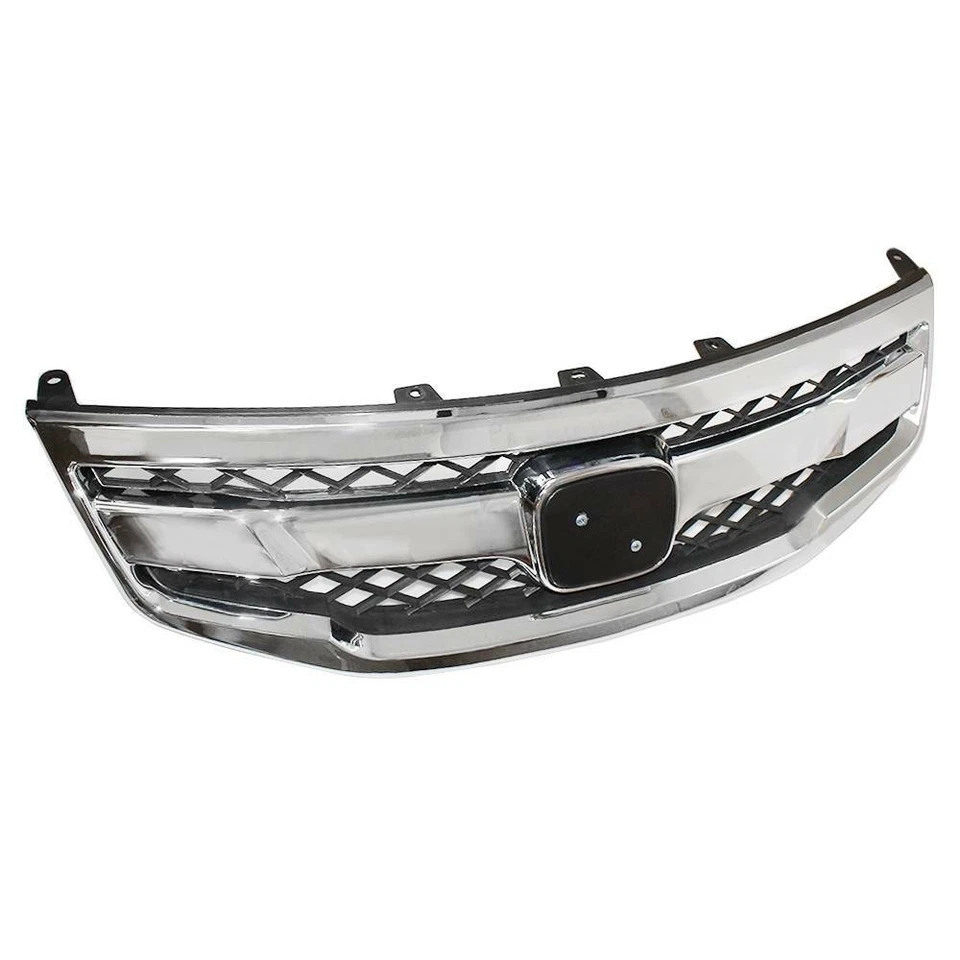 Хромированная решетка радиатора верхняя сотовая для переднего капота седана Honda Accord 2011-2012 годов выпуска - Изображение 4 из 4