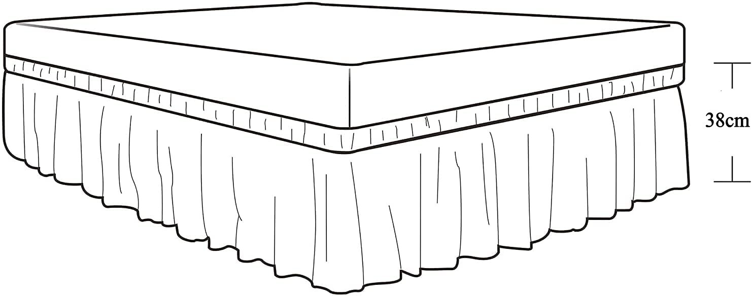 Wrap Around Valance bed Skirt Dust Ruffled Single Double, Queen & King sizes eBay