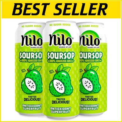 Delicious Soursop Juice - No Added Sugar, Natural Superfruit Drink - 12 Bottles