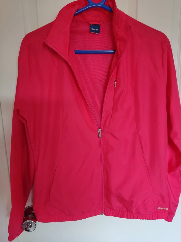 Reebok Rosa Mujer Alta Visibilidad Correr Ciclismo Deportes Chaqueta Mangas Talla UK M Cremallera Foto 2 de 4