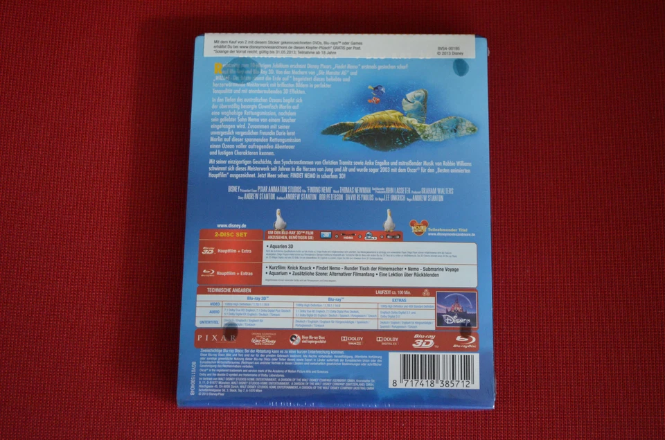 Findet Nemo - geprägtes Steelbook (Blu-ray 3D + Blu-ray) Neu & OVP in Folie !! - Bild 2 von 2