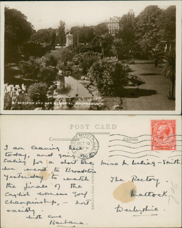 Bournemouth Gardens And War Memorial 1928 Cancel Real Photo RP EBay UK bournemouth-gardens-and-war-memorial-1928-cancel-real-photo-rp-ebay-uk