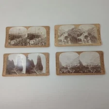Lot Of 4 Antique Keystone View Company Stereoviews (Pennyslvania (Ship) & More)