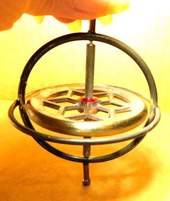 Unbranded~Gyro Gyroscopic Balance Toy Main Part Rotating Rotation Science Vtg.