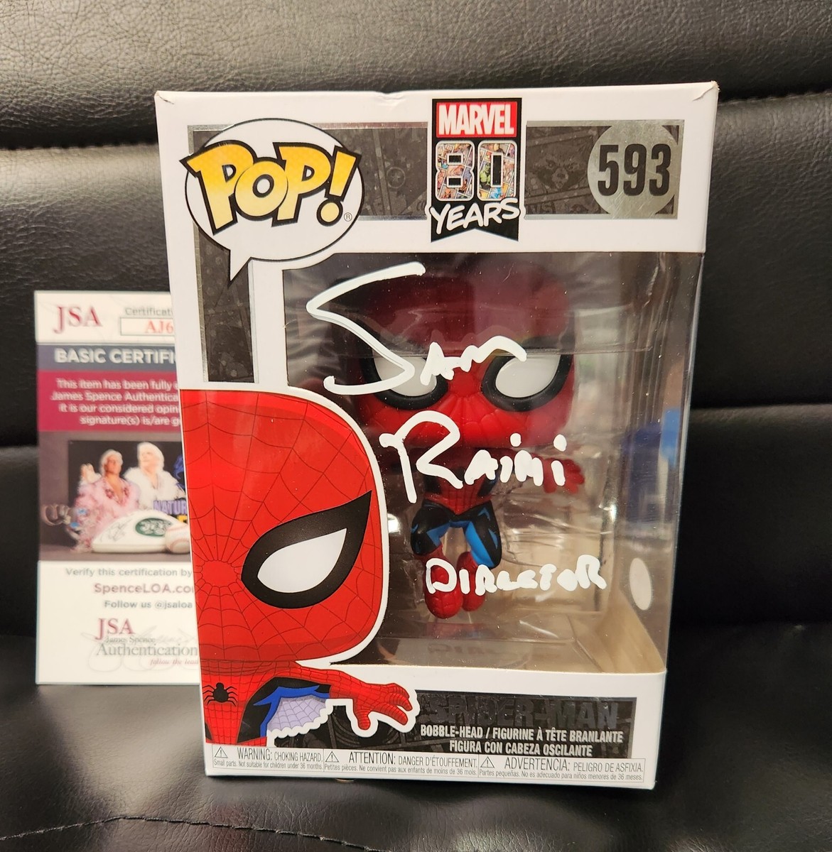 Sam Raimi Autograph Signed Spider-Man Funko Pop JSA Certified