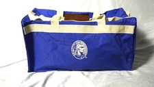 Vintage American Express Carry-On Travel Shoulder Strap Duffle Nylon Blue Bag