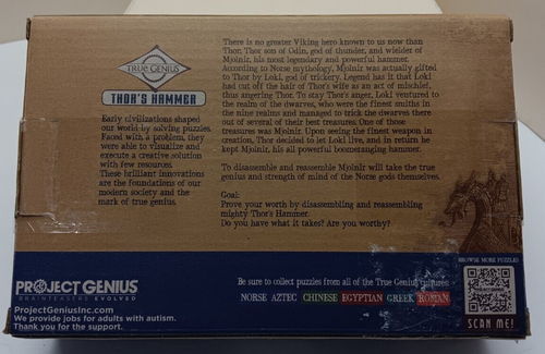 THOR’S HAMMER Project Genius Inc Wooden Puzzle Medium Difficulty New in box - Picture 6 of 6